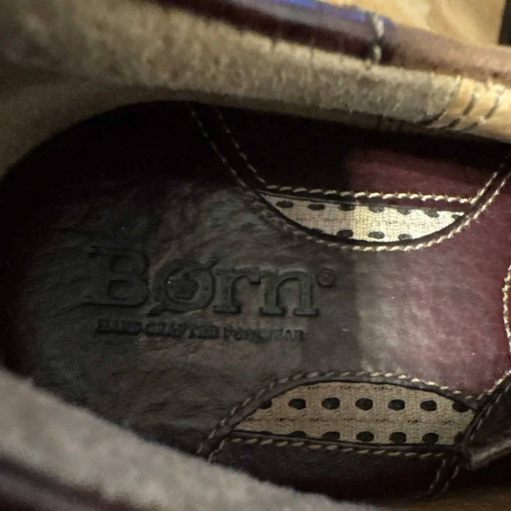 Born Men's 9.5 Brown Leather‎ Casual Oxford Shoes EU 41 Handcrafted Comfort